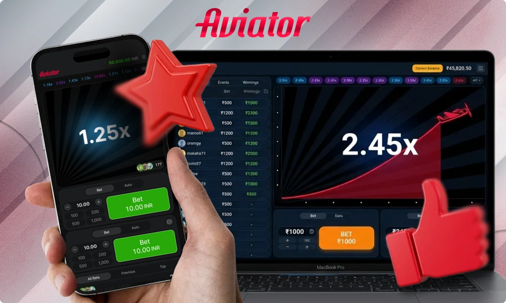 List of advantages of Aviator for players from India